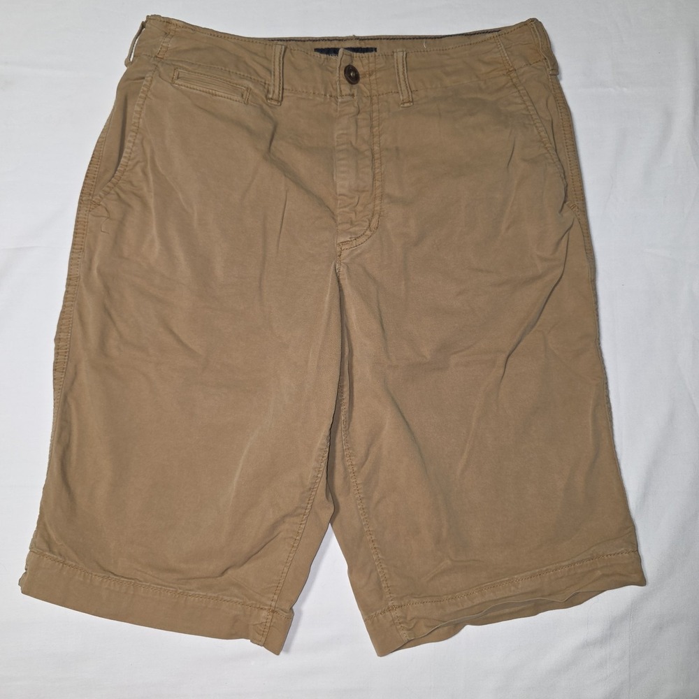 American Eagle Extreme Flex Longer Length Khaki Chino Shorts 30